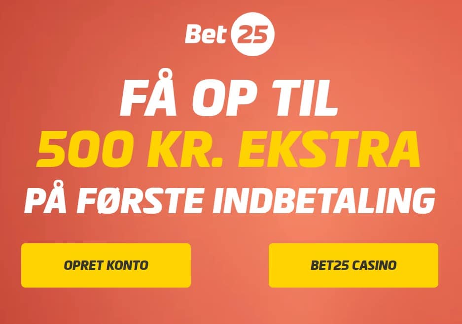 bet25 casino bonus opret konto